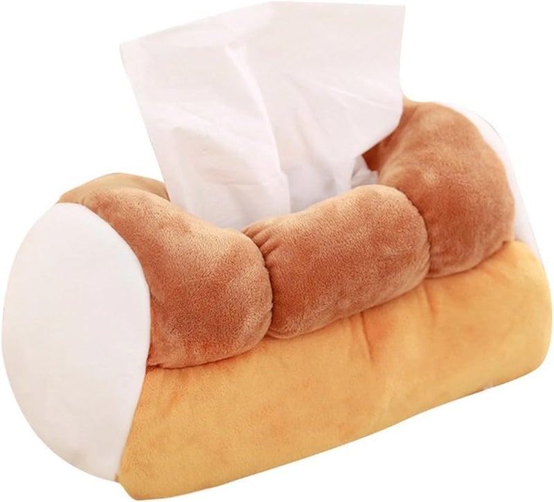 منظم صندوق المناديل المصنوع من القطن الناعم للفتيات والنساء لحاوية تخزين المناديل - Image 1