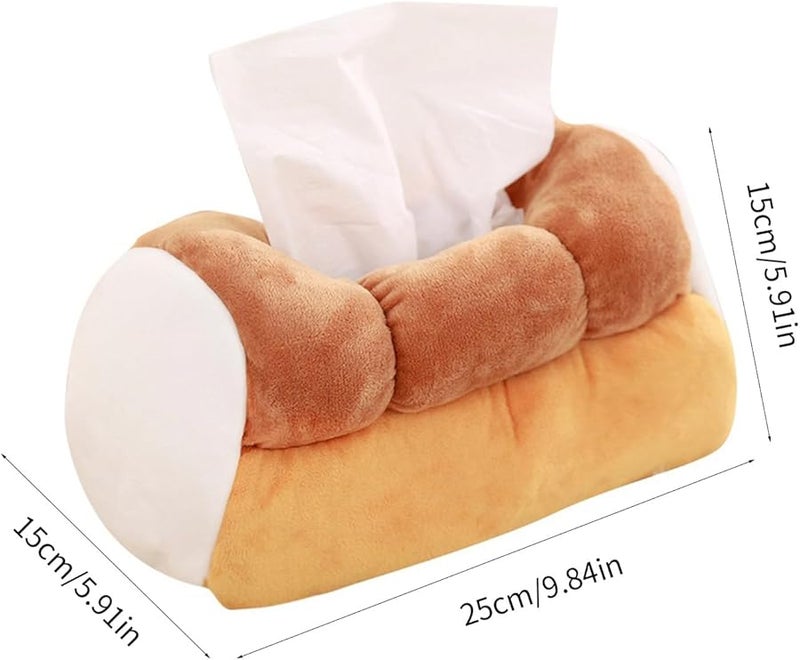 منظم صندوق المناديل المصنوع من القطن الناعم للفتيات والنساء لحاوية تخزين المناديل - Image 4