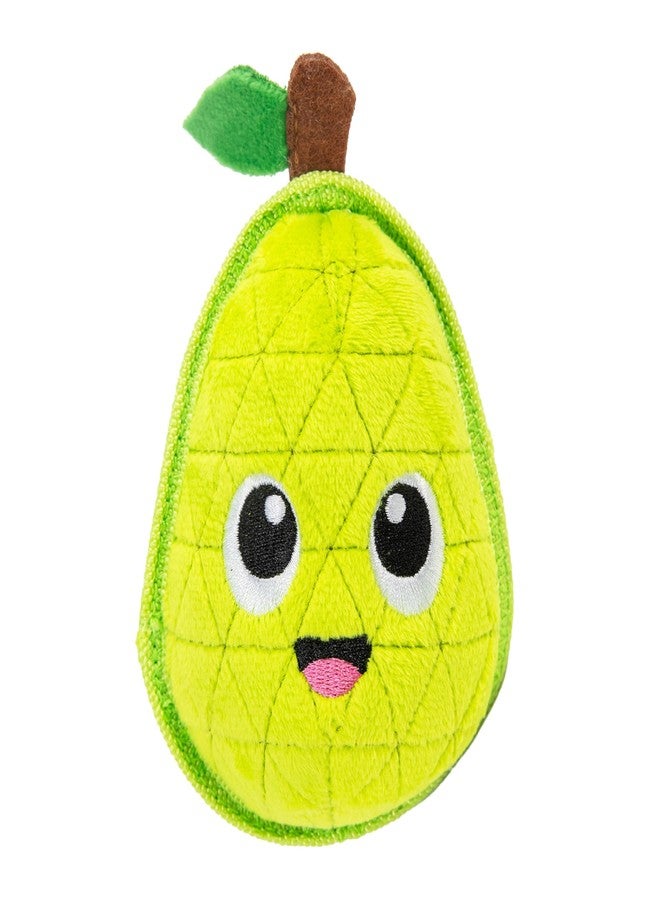 Outward Hound Xtreme Seamz Dog Toy, Reinforced Seams & Multiple Stitching, Durable Plush with Squeakers, Pear, 4.7” - Image 1