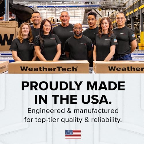 WeatherTech سجاد أرضي مخصص WeatherTech لسيارة فورد F-150 رابتور، F-150 (كرو، مقاعد دلو)، F-150 لايتنينغ - الصف الأول والثاني (46697-1-6) مع تخزين مسطح قابل للطي، رمادي - Image 5