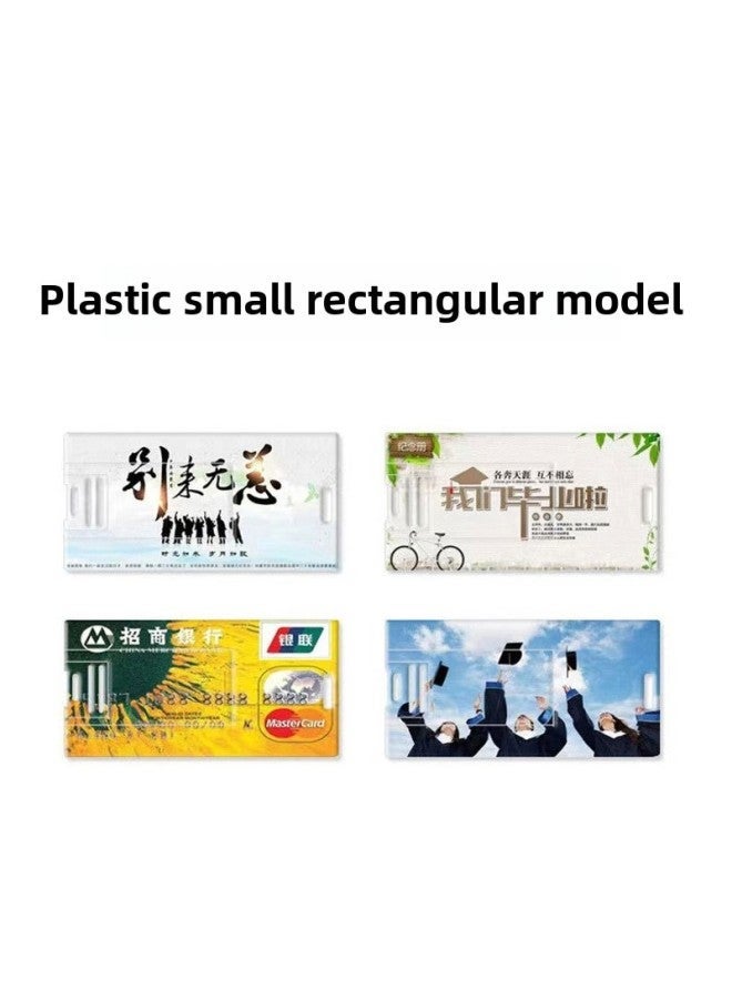 Card U Disk 32g Exhibition Enterprise Lettering Logo Business Wedding Creative Bidding USB-Color:Plastic Small Square Model-Capacity:4GB - Image 1