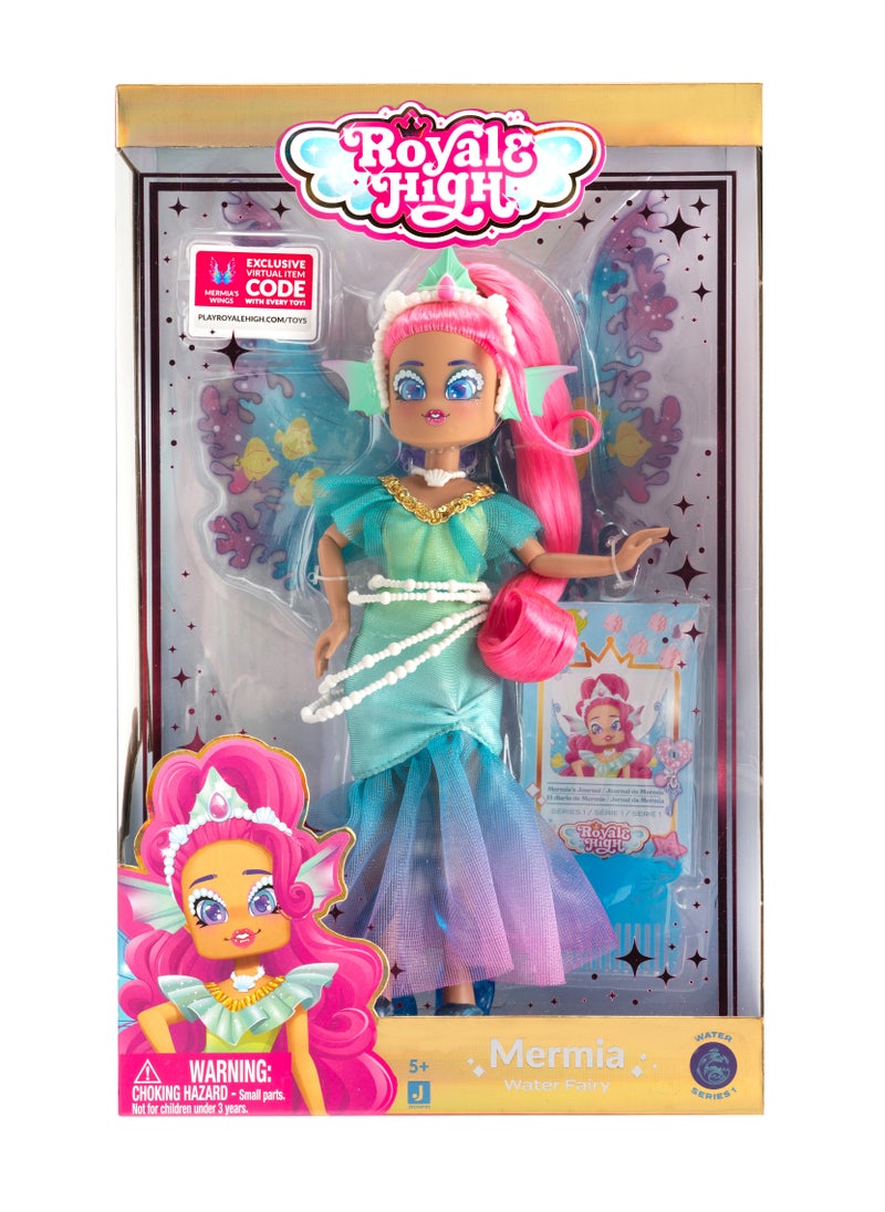 Jazwares - Royale High Fashion Doll + Accessories 9-Inches, Assorted 1 Piece (Style & Color May Vary) | Exclusive Virtual Item Code Included | Collectable Figure | Fashion Doll | For Fans, Gamers & Collectors! | Official Licensed Product - Image 1