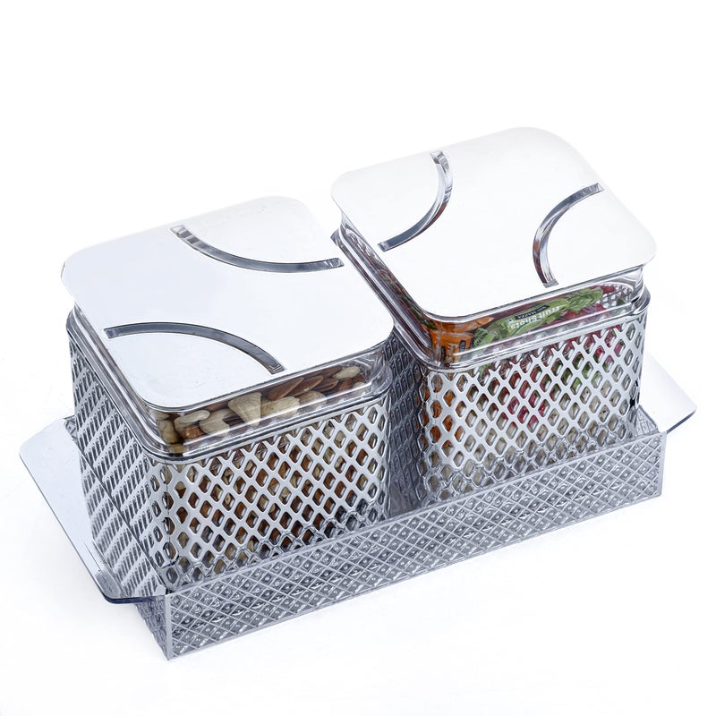 Jony Serving Set | Bowl | Bowl Set | Tray, Bowl, Container Serving Set (Pack of 2 Bowl & 1 Tray) - Image 1