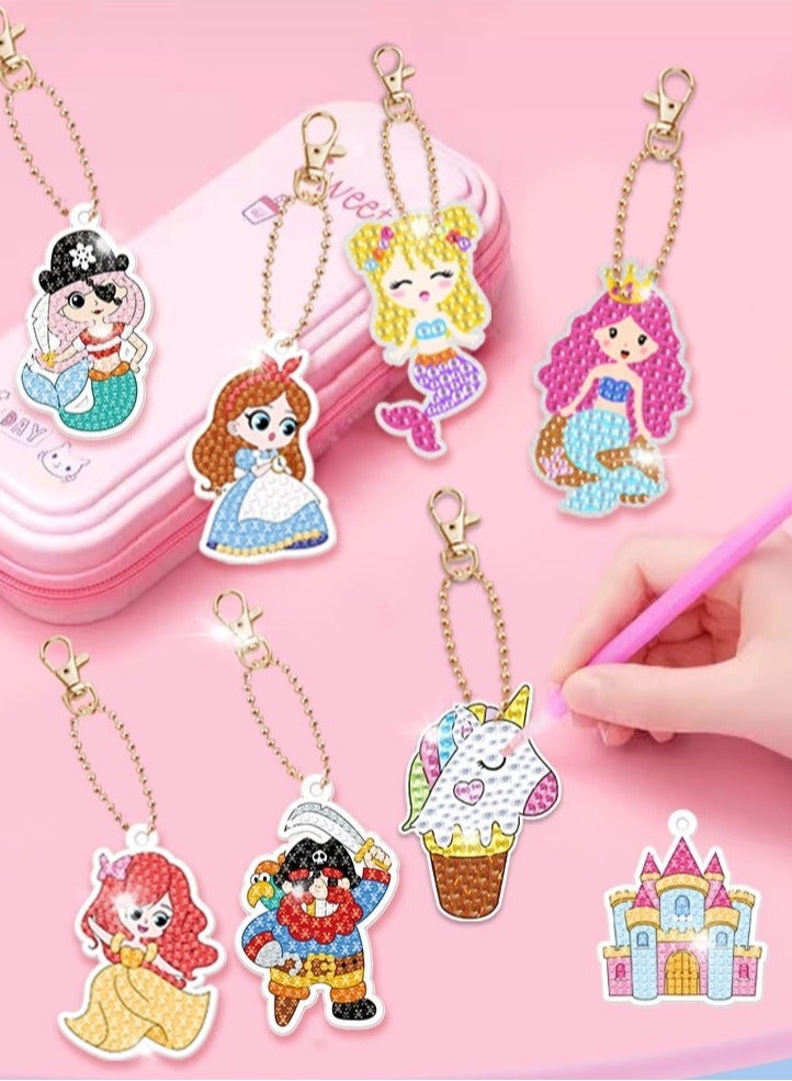 دايتويز مجموعة ملصقات 5D للأطفال وفنون الرسم والحرف اليدوية للفتيات من سن 8 إلى 12 عامًا وسلاسل مفاتيح DIY - Image 3