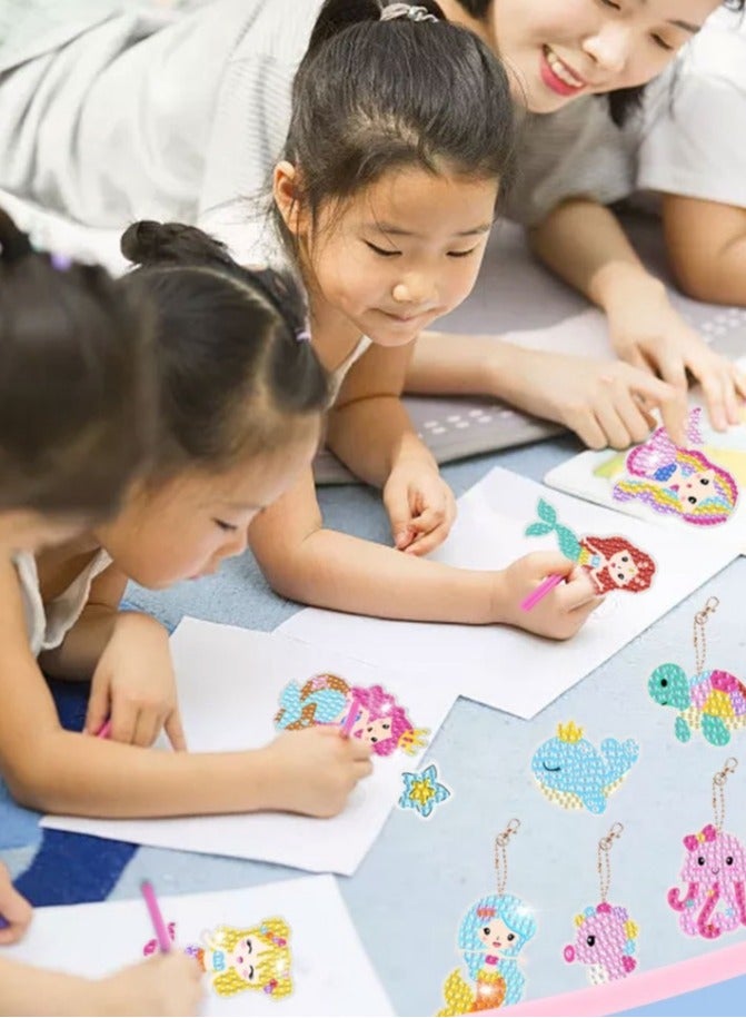 دايتويز مجموعة ملصقات 5D للأطفال وفنون الرسم والحرف اليدوية للفتيات من سن 8 إلى 12 عامًا وسلاسل مفاتيح DIY - Image 5