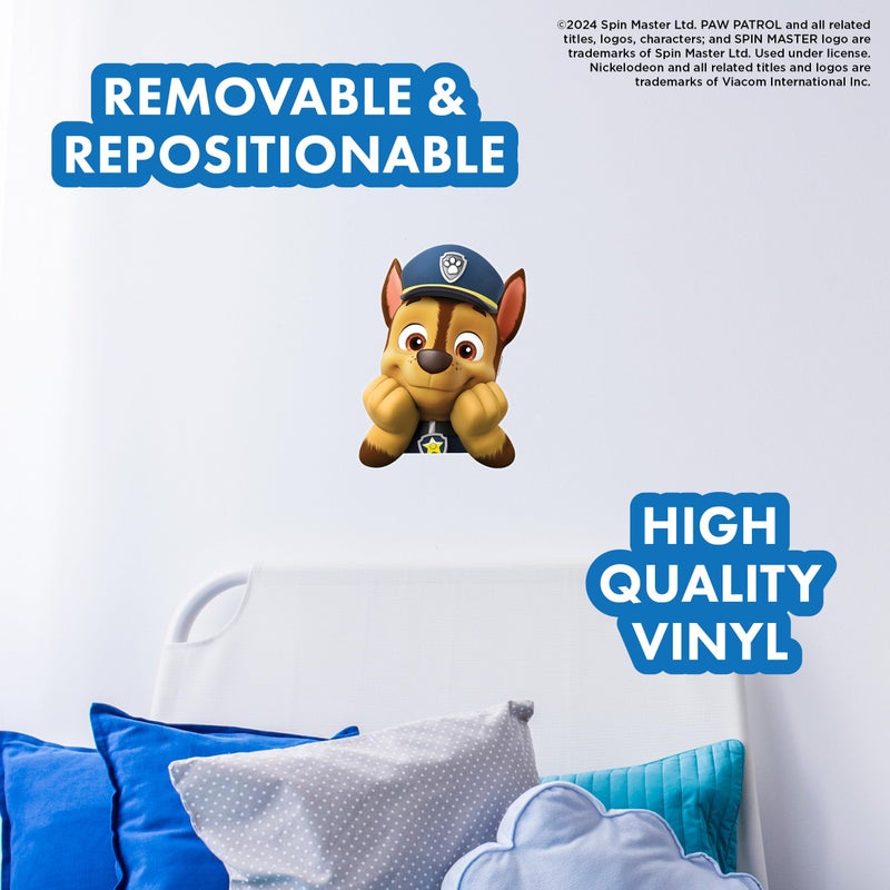WALL PALZ Paw Patrol Chase Peeking Wall Decal - 7"" Vinyl Wall Sticker Bedroom Decorations - Paw Patrol Room Decor Peel and Stick - Image 2
