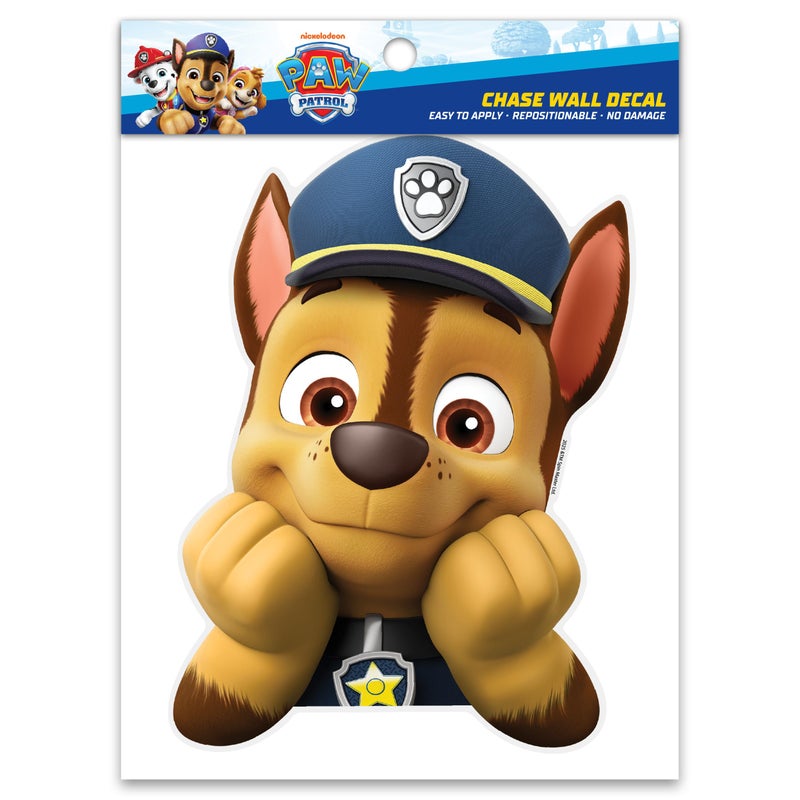 WALL PALZ Paw Patrol Chase Peeking Wall Decal - 7"" Vinyl Wall Sticker Bedroom Decorations - Paw Patrol Room Decor Peel and Stick - Image 1