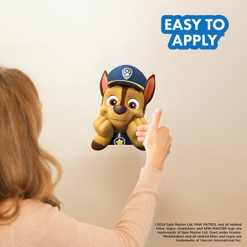 WALL PALZ Paw Patrol Chase Peeking Wall Decal - 7"" Vinyl Wall Sticker Bedroom Decorations - Paw Patrol Room Decor Peel and Stick - Image 3