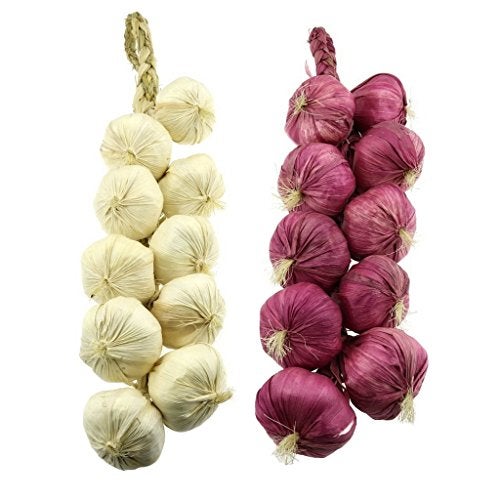 Gresorth 2pcs Artificial Onion String Fake Vegetable Home Party Christmas Harvest Decoration - Image 1