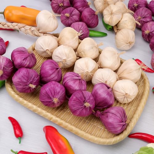 Gresorth 2pcs Artificial Onion String Fake Vegetable Home Party Christmas Harvest Decoration - Image 4
