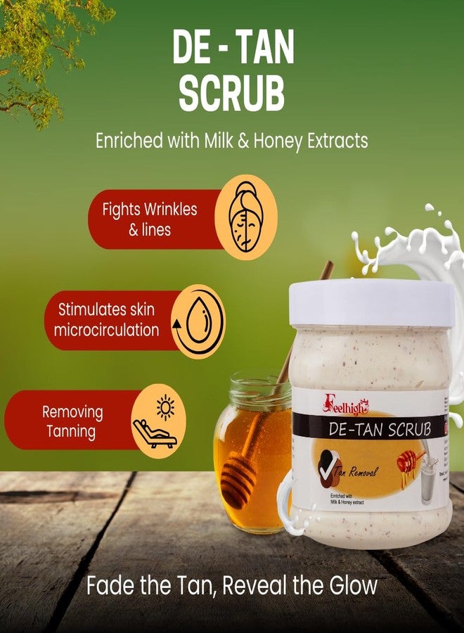 FEELHIGH مجموعة فيلهاي كومبو لإزالة التصبغات، مقشر غني بخلاصة الحليب والعسل 500 مل وكريم مرطب لإزالة التصبغات 500 مل، لتنعيم البشرة ومكافحة حب الشباب والبثور - مجموعة العناية بالبشرة - مجموعة العناية بالوجه (قطعتان في المجموعة) - Image 2