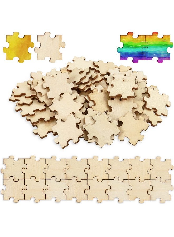 UPlama 300Pcs Blank Puzzles Freeform Blank Puzzle Pieces Blank Wooden Puzzles Diy Jigsaw Puzzles Plain Puzzle Pieces For Crafts Arts Card Making (1.18" X 1.18") - Image 1