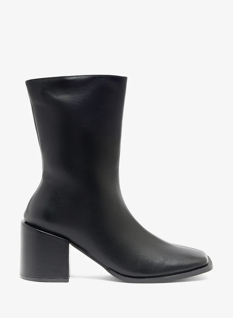 Casual Western Heeled Ankle Boots