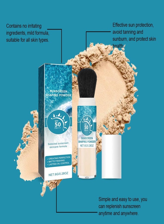 Skynest بودرة واقي الشمس المعدنية، بودرة فرشاة معدنية، SPF 50 +++, شفافة، تحكم في الزيت، لمسة نهائية طبيعية غير لامعة، تدوم طويلاً، خفيفة الوزن، قابلة للتنفس، لجميع أنواع البشرة - Image 3