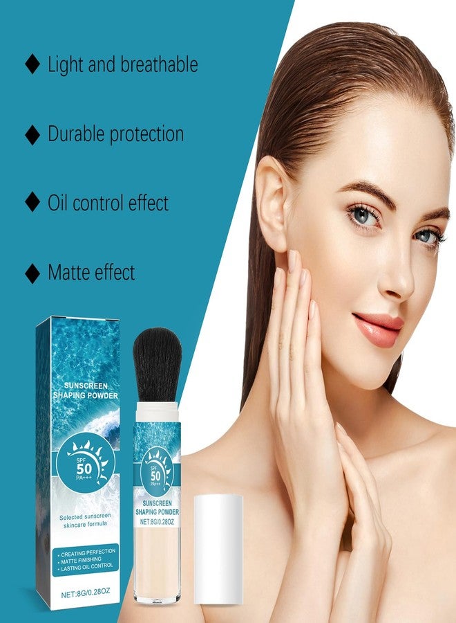 Skynest بودرة واقي الشمس المعدنية، بودرة فرشاة معدنية، SPF 50 +++, شفافة، تحكم في الزيت، لمسة نهائية طبيعية غير لامعة، تدوم طويلاً، خفيفة الوزن، قابلة للتنفس، لجميع أنواع البشرة - Image 2