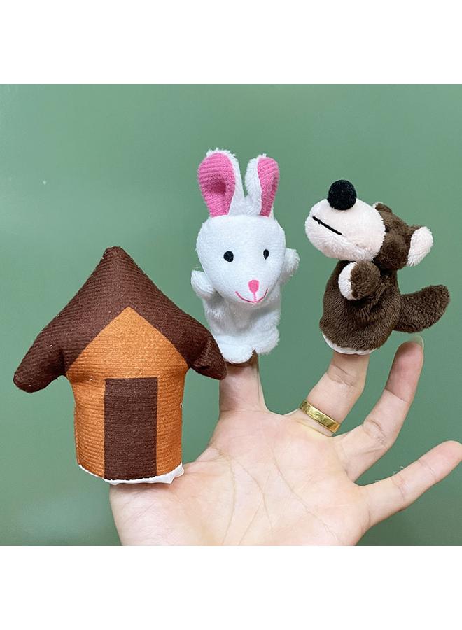Bluejw 2025 New Cartoon Animal Plush Toy Finger Doll Baby Soothing Finger Doll Panda Rabbit - Image 1