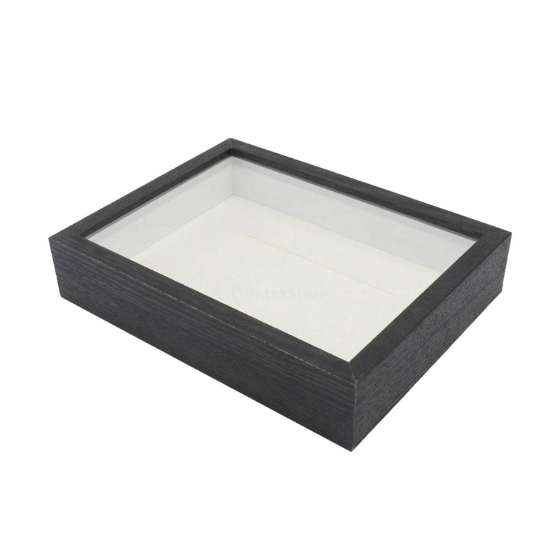 صندوق ظل الزهور المجففة البيضاء DIY إطار عرض الذكريات زخرفة المنزل هدية - Image 2