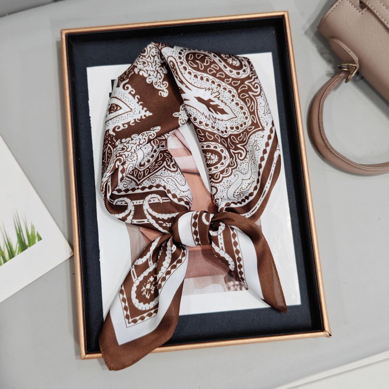 Korean Style Paisley Square Scarf 70x70cm