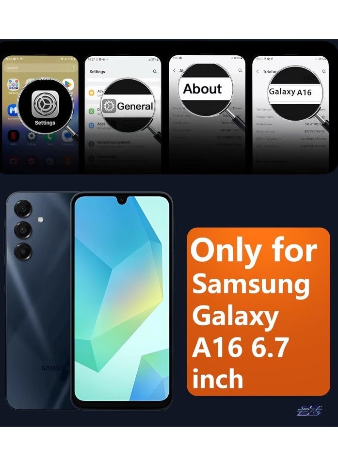 IAF - Samsung A16 Cover with 2-Pack Tempered Glass Screen Protector â€“ Soft Bumper Anti-Scratch Shockproof Phone Case for Samsung Galaxy A16 4G/5G - Image 1
