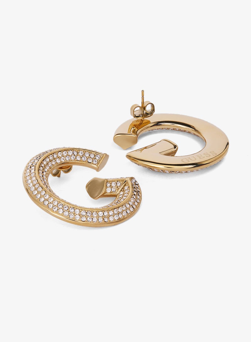GUESS G Crystal Logo Earrings - Image 2