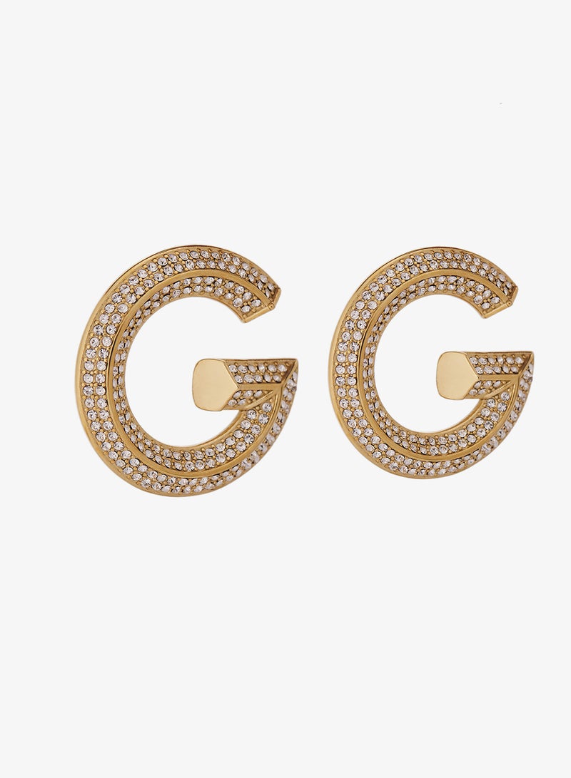 GUESS G Crystal Logo Earrings - Image 1
