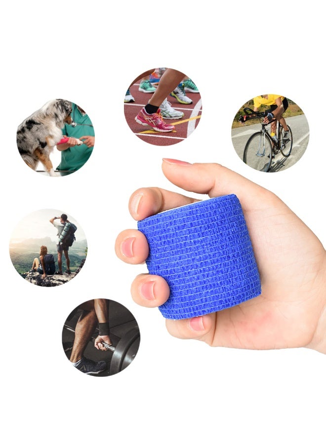 6 Pack Bandage（5cm*4.5m）, Elastic Sports, Sports Bandage, Veterinary Wrap, Suitable For Sports, Wrist, Ankle (Blue) - Image 4