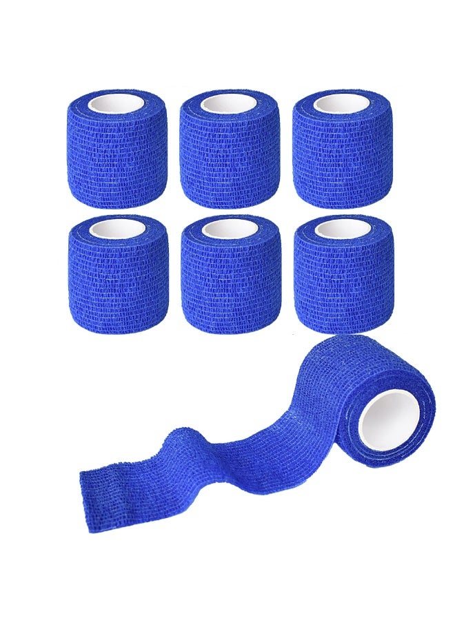 6 Pack Bandage（5cm*4.5m）, Elastic Sports, Sports Bandage, Veterinary Wrap, Suitable For Sports, Wrist, Ankle (Blue) - Image 1