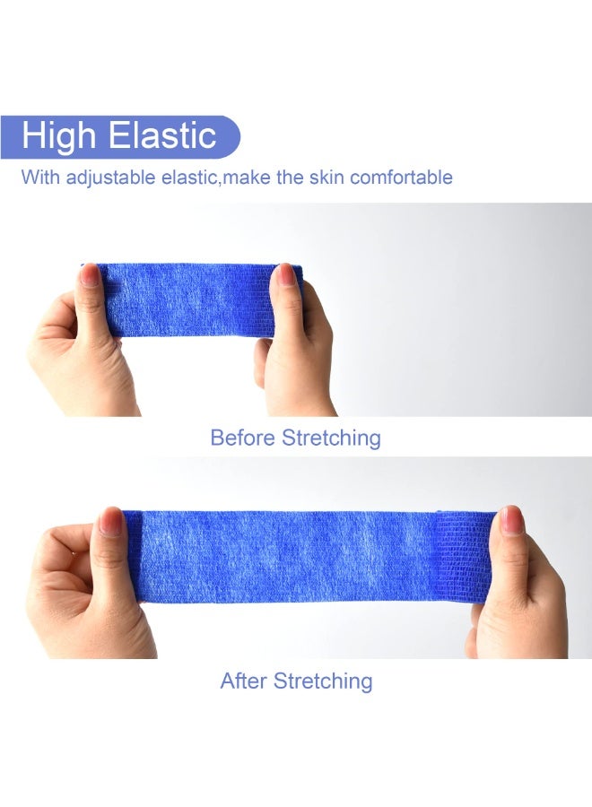 6 Pack Bandage（5cm*4.5m）, Elastic Sports, Sports Bandage, Veterinary Wrap, Suitable For Sports, Wrist, Ankle (Blue) - Image 3