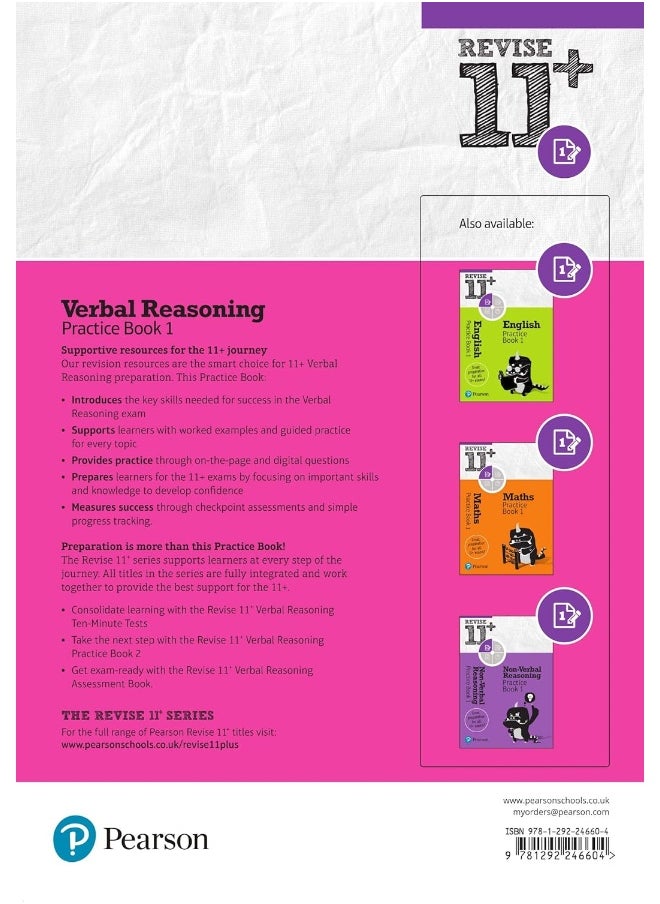 Pearson REVISE 11+ Verbal Reasoning Practice Book 1 for the 2023 and 2024 exams  - Image 2