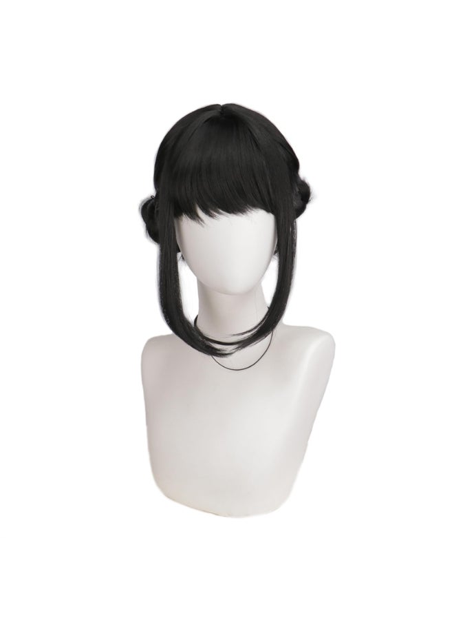 DAZCOS Men Women Anime Cosplay Wig for Halloween Accessories Prop Dance Covers Parties BlackC - Image 4