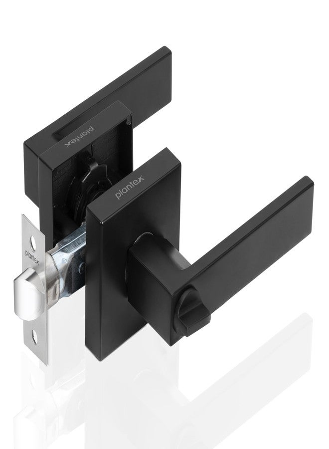 Plantex Brass New Age Bathroom Door Locks/Key-Less Door Lock Set for Bedroom/Balcony/Office/Storeroom - Reversible Design (Black Finish, 30Mm to 50Mm Door Range) - Image 1
