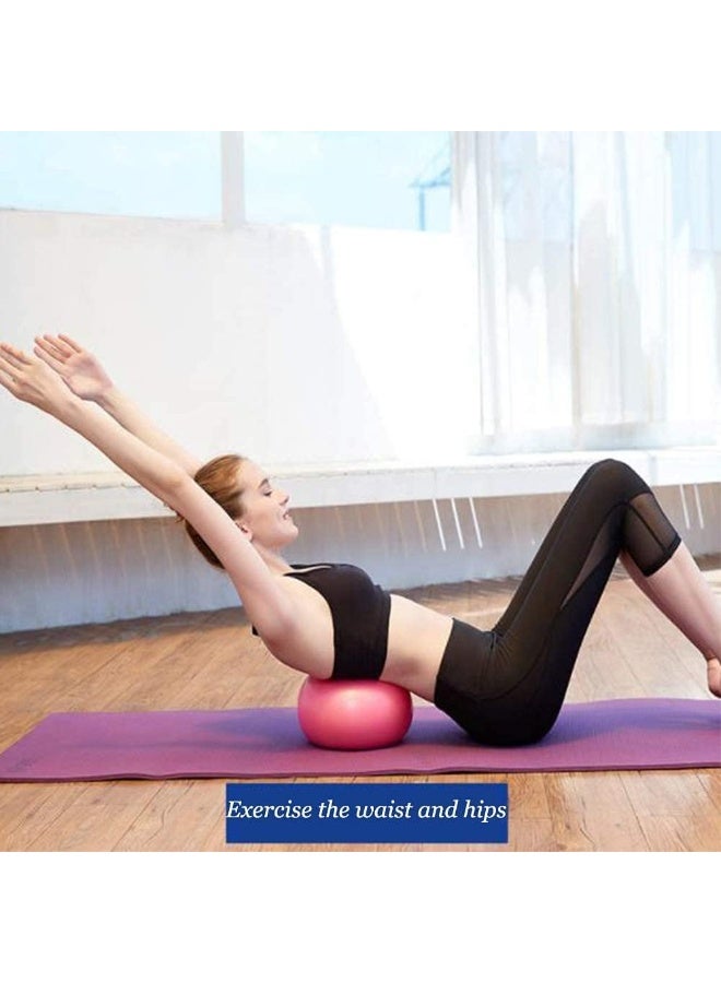 ChicAbode بيلاتس كرة، كرة التمرين، كرة اليوغا، كرة الصغرى الرياضية كرة ناعمة، لليوغا، بيلاتس، الجمباز واللياقة البدنية، التدريب الأساسي والعلاج البدني (المنزل والصالة الرياضية والمكتب) 25 سم / 9.8 بوصة الوردي - Image 5
