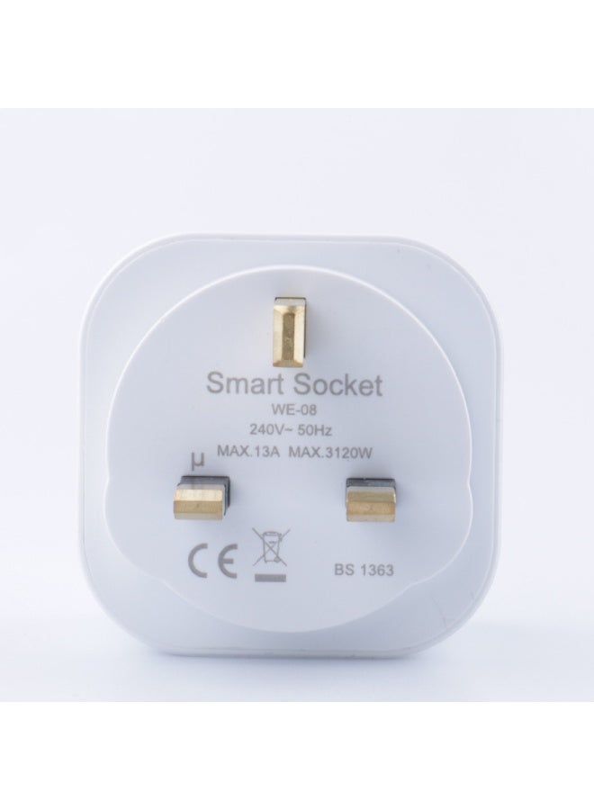 British-style WIFI smart timer power meter socket with British graffiti and voice-activated smartphone control - Image 5