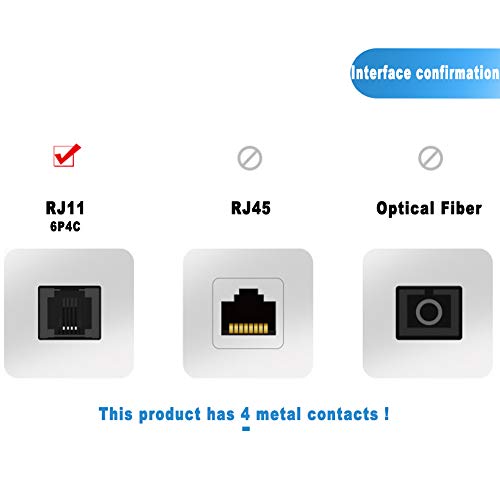 RFAdapter Telephone Splitter, 3 Pack RJ11 Male to Female Two Way Phone Line Splitter Converter Cable - Image 5
