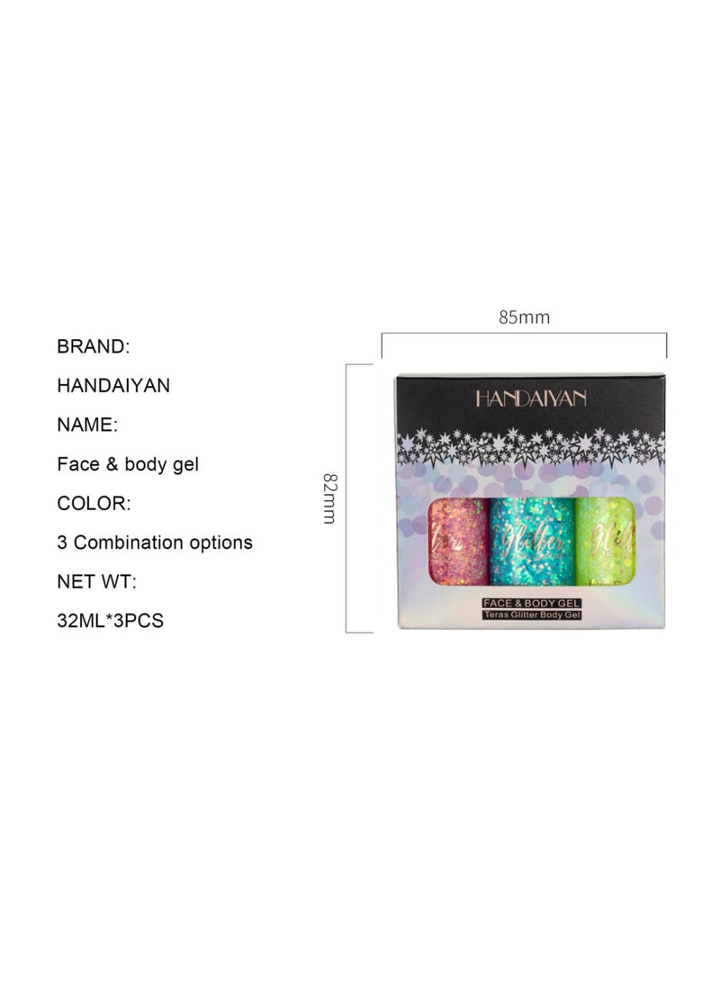 Handaiyan - 3 Piece Face & Body Gel Teras Glitter Body Gel B - Image 1