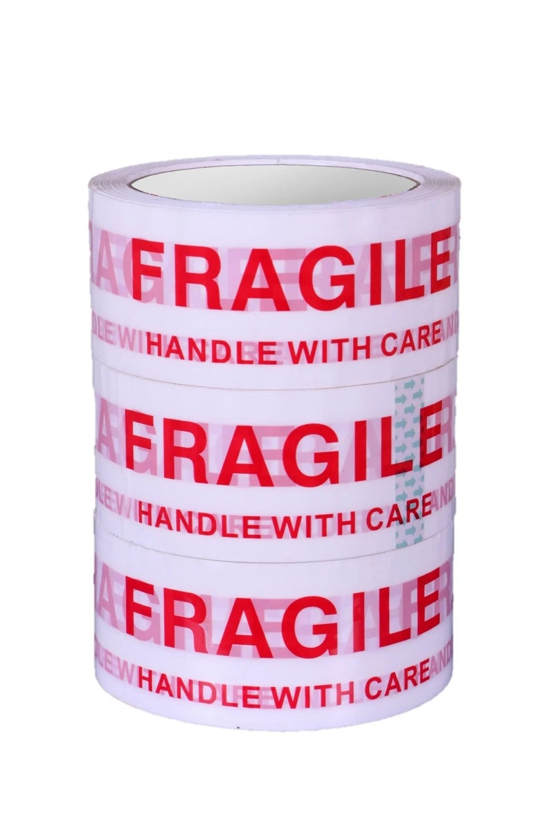 Generic Fragile Packing Tape – 6 Rolls, 50 mm × 100 m Heavy-Duty “HANDLE WITH CARE” Warning Tape for Boxes, Cartons, Shipping, Moving & General Packaging - Image 5