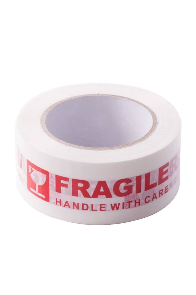 Generic Fragile Packing Tape – 6 Rolls, 50 mm × 100 m Heavy-Duty “HANDLE WITH CARE” Warning Tape for Boxes, Cartons, Shipping, Moving & General Packaging - Image 4