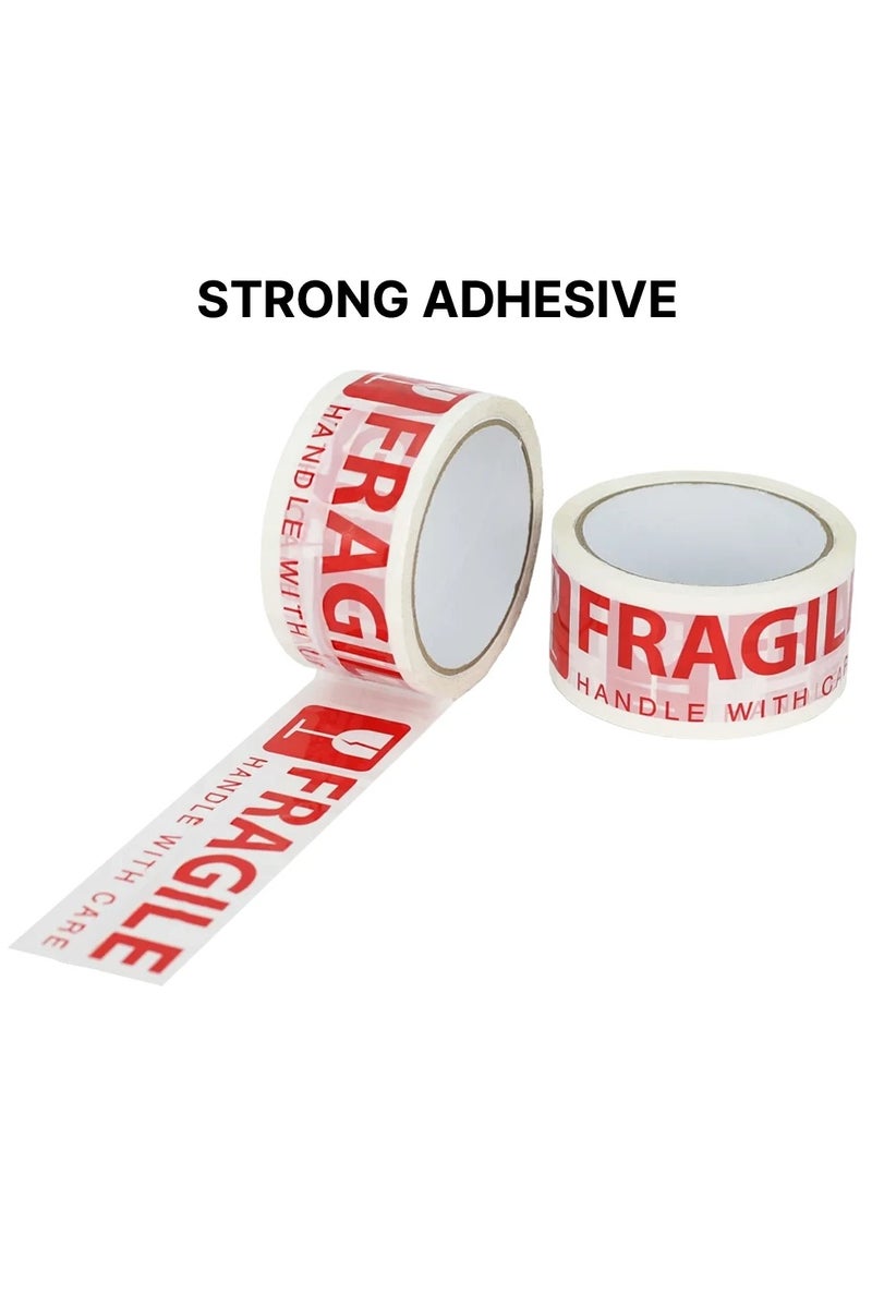 Generic Fragile Packing Tape – 6 Rolls, 50 mm × 100 m Heavy-Duty “HANDLE WITH CARE” Warning Tape for Boxes, Cartons, Shipping, Moving & General Packaging - Image 2