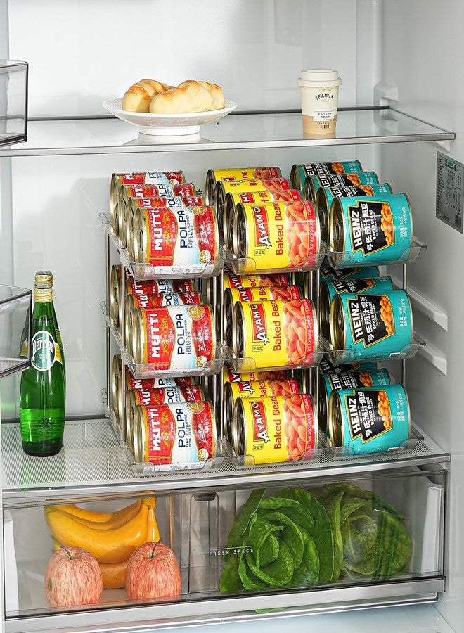 Amllas Can Organizer for Pantry， Stacking Can Storage Organizer Pantry，Automatic Can Rack for Fridge, 3Tire 3 Columns Can Holder for 36 Cans, Canned Goods Organizer - Image 5