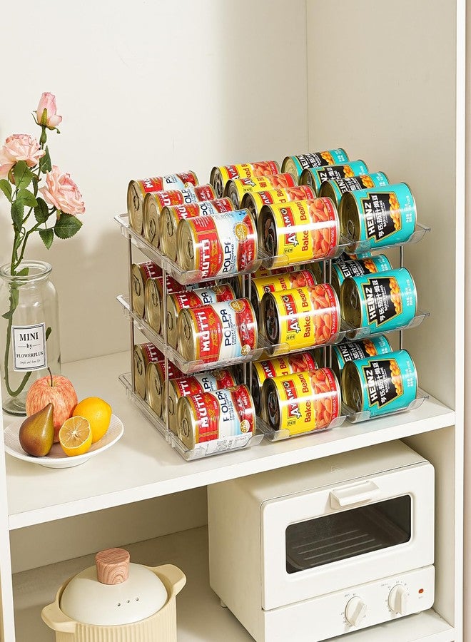 Amllas Can Organizer for Pantry， Stacking Can Storage Organizer Pantry，Automatic Can Rack for Fridge, 3Tire 3 Columns Can Holder for 36 Cans, Canned Goods Organizer - Image 4