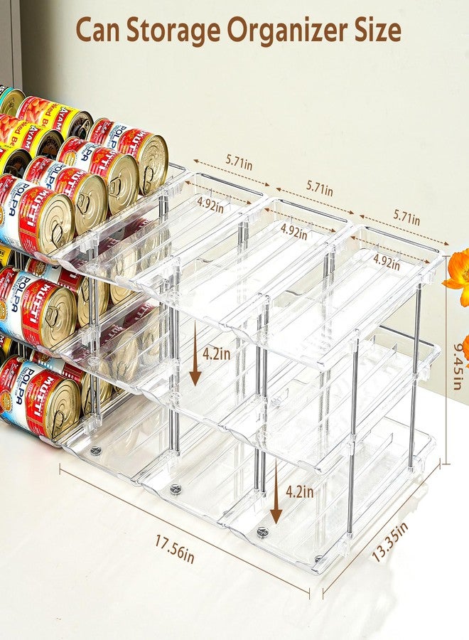 Amllas Can Organizer for Pantry， Stacking Can Storage Organizer Pantry，Automatic Can Rack for Fridge, 3Tire 3 Columns Can Holder for 36 Cans, Canned Goods Organizer - Image 2