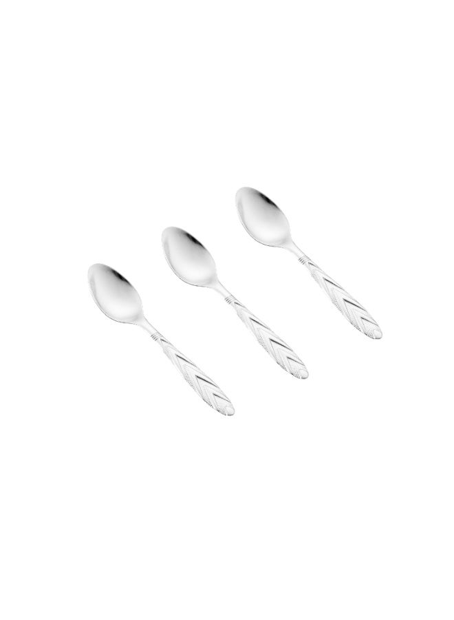 Hic 12-Piece Stainless Steel dessert spoon Set Silver - Image 2