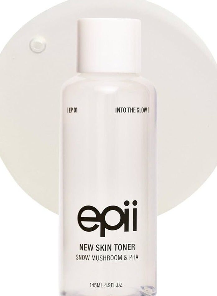 Epii New Skin Toner Snow Mushroom & PHA 145ml - Image 1