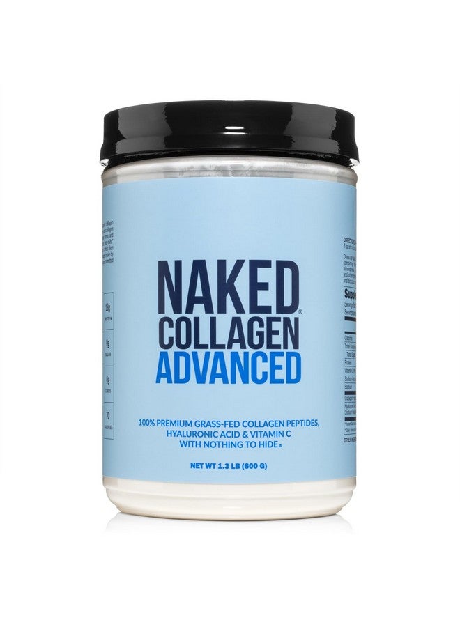 Nakd NAKED Collagen Advanced - Peptides Protein Powder, Hyaluronic Acid, Vitamin C, 30 Servings, Pasture-Raised, Grass-Fed Hydrolyzed Collagen Supplement, Paleo Friendly, Non-GMO, Keto, Gluten Free, 20oz - Image 1
