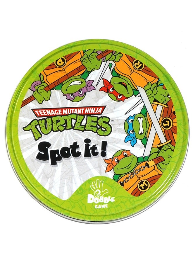 Spot it Spot It! Ninja Turtles Card Game, Matching Game, Fun Kids Game for Family Game Night, Travel Game for Kids, Great Gift for Kids, Age 7+, 2 to 8 Players Average Playtime 15 Minutes  - Image 2