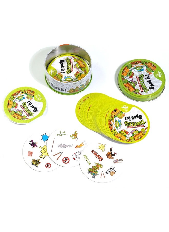 Spot it Spot It! Ninja Turtles Card Game, Matching Game, Fun Kids Game for Family Game Night, Travel Game for Kids, Great Gift for Kids, Age 7+, 2 to 8 Players Average Playtime 15 Minutes  - Image 4