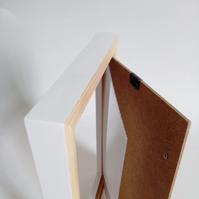 KELE MODEL 5x5 Picture Frames White Square Solid Wood.The Protective Film Must be Removed. - Image 4