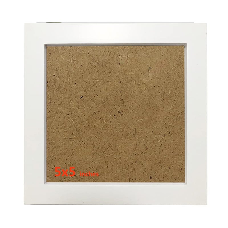 KELE MODEL 5x5 Picture Frames White Square Solid Wood.The Protective Film Must be Removed. - Image 2