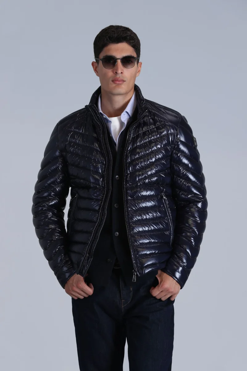 لوفيان Luc Goose Down Men's Coat Navy Blue
