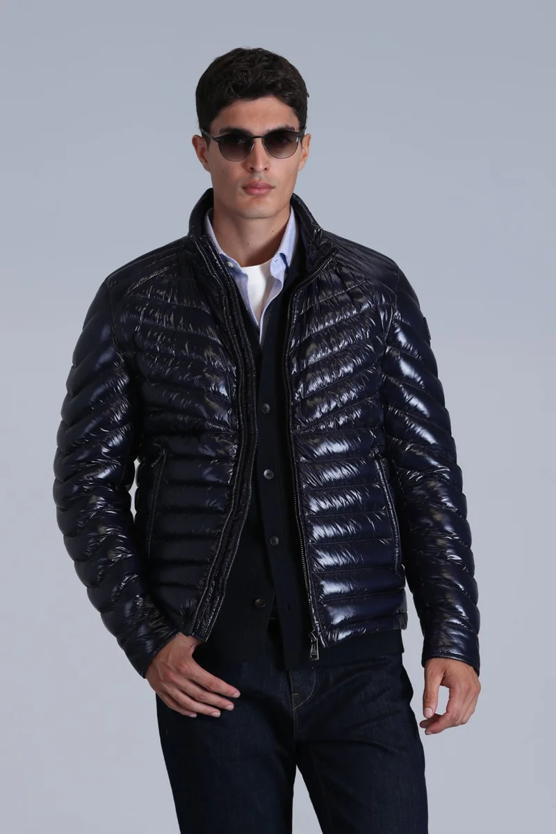 لوفيان Luc Goose Down Men's Coat Navy Blue